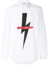 NEIL BARRETT lightning bolt shirt,PBCM832DG012S12542166