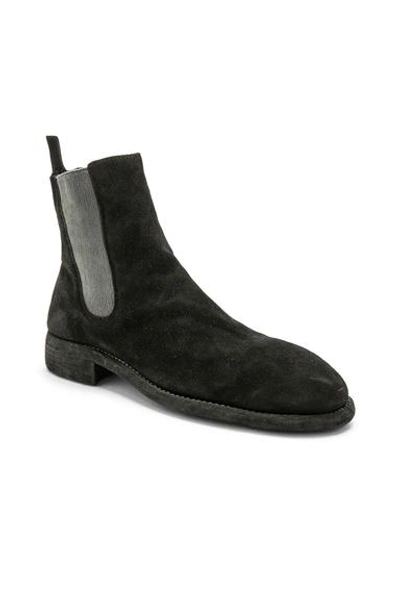 Guidi Suede Chelsea Boots In Black