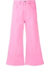 MSGM MSGM CROPPED FLARE JEANS - PINK,2441MDP41L18429412532796