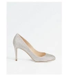 Jimmy Choo Bridget 85 Glitter Courts In Platinum Ice