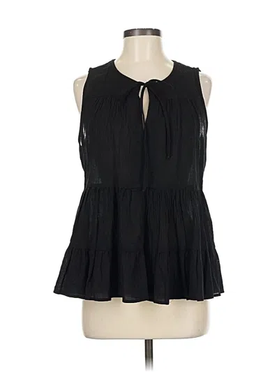 Pre-owned 11.1. Tylho Sleeveless Blouse In Black