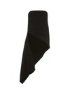 DION LEE Strapless Asymmetric Black Top,A3218R18EXCL