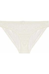 STELLA MCCARTNEY WOMAN OPHELIA WHISTLING STRETCH LEAVERS LACE BRIEFS IVORY,US 1071994536047122