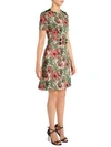 DOLCE & GABBANA Floral Jacquard Short-Sleeve Dress