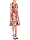 DOLCE & GABBANA Floral Jacquard Embroidered Sleeveless Dress