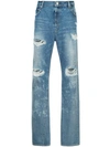 RED CARD RED CARD RIPPED STRAIGHT JEANS - BLUE,HV00112527959