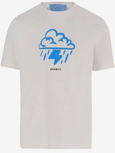 11:11 L.u.c.k. Cotton T Shirt With Logo Print In White