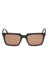 Abercrombie & Fitch 52mm Rectangular Sunglasses In Brown