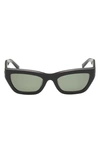 Abercrombie & Fitch 52mm Cat Eye Sunglasses In Green