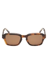 Abercrombie & Fitch 51mm Round Sunglasses In Brown