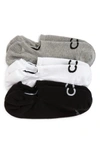 Calvin Klein 3-pack Micro Cushion No-show Socks In Grey/ White/ Black