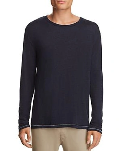 Rag & Bone Owen Slub Linen T-shirt In Salute Navy