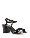TORY BURCH WOMEN'S LAUREL PATENT LEATHER ANKLE STRAP SANDALS,44503