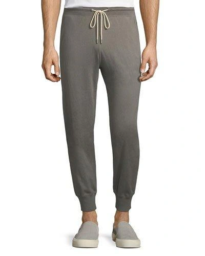 Tom Ford Slim-fit Tapered Mélange Cashmere And Cotton-blend Sweatpants In Dark Green