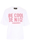 DSQUARED2 BE COOL BE NICE T-SHIRT,9874968