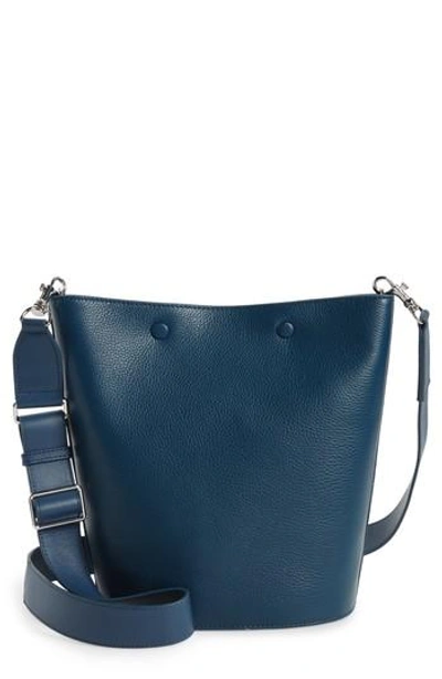 Steven Alan Rhys Leather Bucket Bag - Blue In Navy