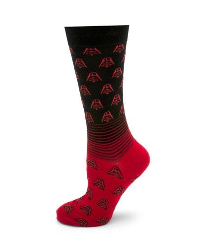 Cufflinks Inc. Star Wars Darth Vader Fade Socks In Black/red