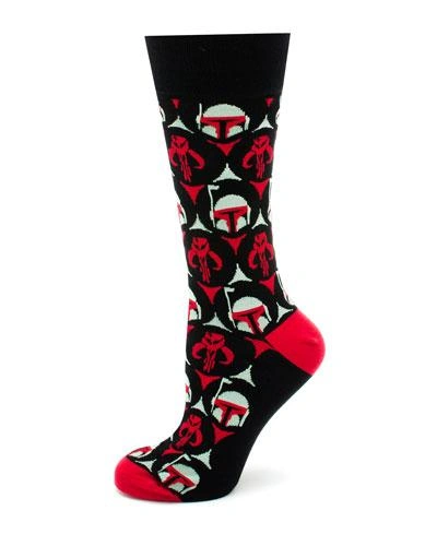 Cufflinks, Inc Star Wars Boba Fett Bounty Hunter Socks In Black/red