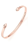 Monica Vinader 18k Yellow Gold Vermeil Fiji Bud Cuff Bracelet In Rose Gold