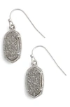 Kendra Scott 'lee' Small Drop Earrings In Platinum Drusy/ Silver