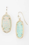 Kendra Scott Dani Statement Drop Earrings In Gold Aqua Kyocera Opal