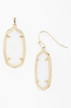Kendra Scott Dani Statement Drop Earrings In Gold White Kyocera Opal