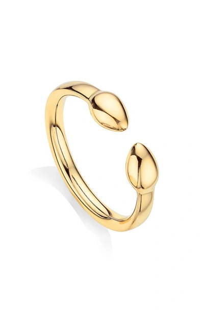 Monica Vinader Gold Plated Vermeil Silver Fiji Bud Ring