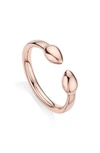 Monica Vinader 18k Rose Gold Vermeil Fiji Bud Stacking Ring In Rose Gold