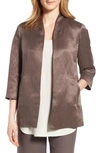 EILEEN FISHER ORGANIC LINEN & SILK JACKET,S7GSO-J4632M