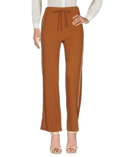 Happiness Casual Trousers In Brown