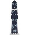 KATE SPADE KATE SPADE NEW YORK WOMEN'S BLUE FLORAL SILICONE APPLE WATCH STRAP