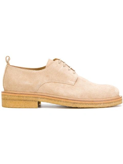 Ami Alexandre Mattiussi Creeper Derbies With Crepe Sole In Neutrals