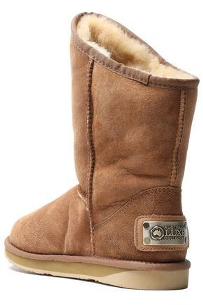 Australia Luxe Collective Dita Lace-up Shearling Boots In Camel