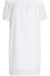 RAG & BONE WOMAN FLAVIA OFF-THE-SHOULDER BRODERIE ANGLAISE COTTON DRESS WHITE,US 2526016084825228