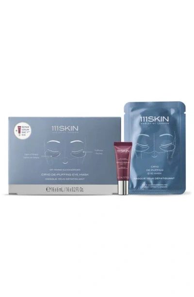 111skin Jumbo Cryo De-puffing Eye Mask Set $230 Value In Blue