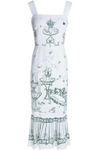 DOLCE & GABBANA Fluted printed crepe midi dress,US 4772211930048265