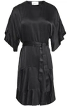 ZIMMERMANN Ruffle-trimmed belted silk-satin dress,US 1071994537814219