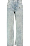 HELMUT LANG BUTTON-DETAILED DISTRESSED BOYFRIEND JEANS,3074457345618041633