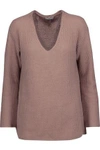 JOIE WOMAN WEI RIBBED WOOL AND CASHMERE-BLEND SWEATER TAUPE,US 2526016082720490