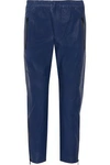 ISABEL MARANT WOMAN COLIN LEATHER STRAIGHT-LEG trousers BLUE,GB 1071994539458298