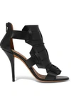 GIVENCHY WOMAN ROJDA SANDALS IN BLACK LEATHER BLACK,GB 4772211931878563