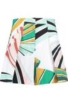 EMILIO PUCCI Pleated printed cotton-blend shorts,US 4772211931121039
