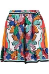 EMILIO PUCCI WOMAN RUFFLE-TRIMMED PRINTED SILK-TWILL MINI SKIRT MULTICOLOR,US 4772211931121236