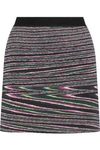 MISSONI MISSONI WOMAN INTARSIA WOOL-BLEND MINI SKIRT BLACK,3074457345618203398