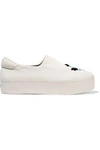 OPENING CEREMONY WOMAN CICI EMBROIDERED TWILL PLATFORM SLIP-ON trainers WHITE,US 1071994537692545