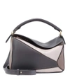 Loewe Medium Puzzle Calfskin Leather Shoulder Bag - Brown In Dark Taupe