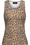 BODYISM BODYISM WOMAN + CHARLOTTE OLYMPIA I AM WILD LEOPARD-PRINT SCUBA TANK ANIMAL PRINT,3074457345618226875