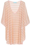 MELISSA ODABASH WOMAN CROCHET-KNIT KAFTAN PEACH,GB 2526016083255943