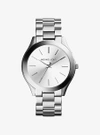 Michael Kors Slim Runway Silver-tone Watch In Silver