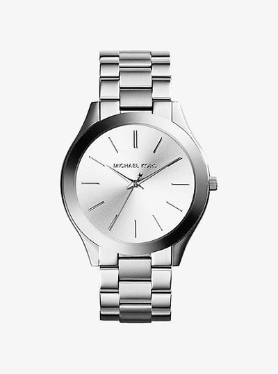 MICHAEL KORS SLIM RUNWAY SILVER-TONE WATCH,MK3178